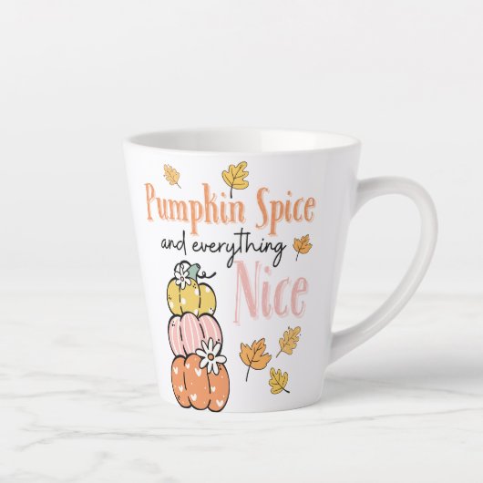 Chute/thème Citrouille Latte Mug (Droite)