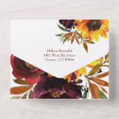 Chute tout en une invitation de douche nuptiale (Verso)