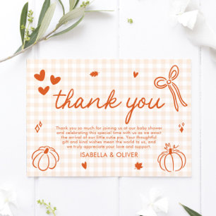 Chute Whimsical Un Petit Carte de remerciements Ci