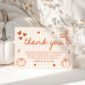 Chute Whimsical Un Petit Carte de remerciements Ci