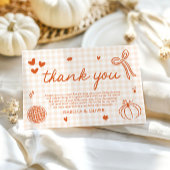 Chute Whimsical Un Petit Cutie Carte de remercieme