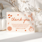 Chute Whimsical Un Petit Cutie Carte de remercieme