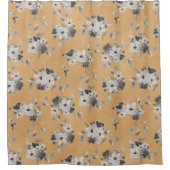 Chute Yellow Mustard Floral Douche Rideau (Devant)