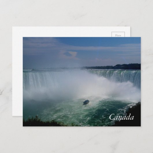 Chutes du Niagara, carte postale du Canada (Devant / Derrière)
