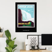 Chutes du Niagara impression vintage rétro (Bureau à domicile)
