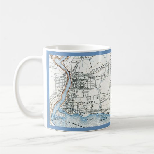 Chutes du Niagara Plan Mug (Gauche)