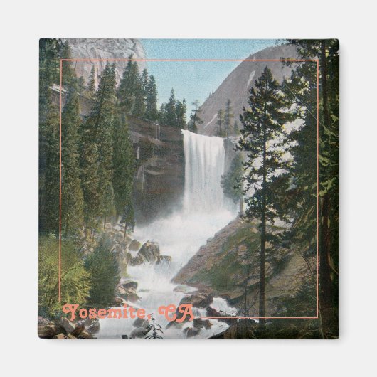 Chutes Vernales Vintage voyage, Yosemite Magnet (Devant)