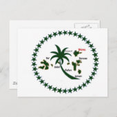 Chuuk Flag Briefkaart (Voorkant / Achterkant)