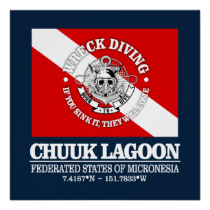 Chuuk Lagoon (beste wrakken) Perfect Poster