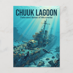 Chuuk Lagune Federale Staten van Micronesië Briefkaart