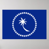 Chuuk, Micronesia flag Poster (Voorkant)