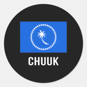 Chuuk Vlag Chukese Ronde Sticker