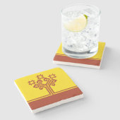 Chuvashia Flag Stenen Onderzetter (Zijkant)