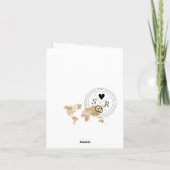 Chypre Mariage Destination Passport Carte du monde (Dos)