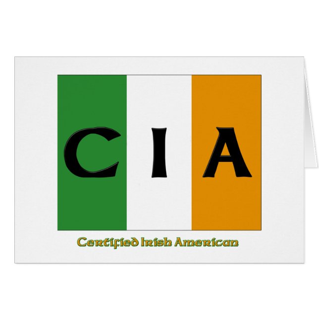 CIA Certified Irish American (Voorkant Horizontaal)