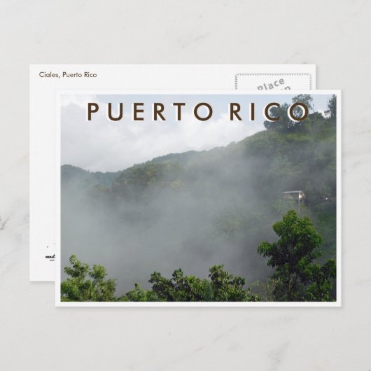 Ciales; Puerto Rico Briefkaart (Voorkant / Achterkant)
