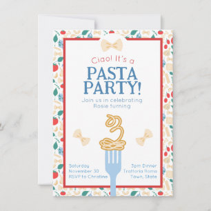 Ciao 3e Verjaardag Pasta Party Italiaans Boog Kaart