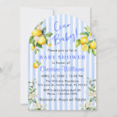 Ciao Baby Blue Citrus Lemon Baby Shower Invitation (Devant)