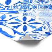 Ciao Baby, Blue Tiles And Lemons Baby Welcome Sign Poster (Hoek)