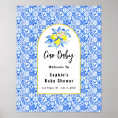 Ciao Baby, Carreaux Bleus Et Citrons Affiche de bi (Devant)