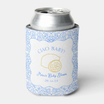 Ciao Baby! Citroenblauw Italiaans Baby shower