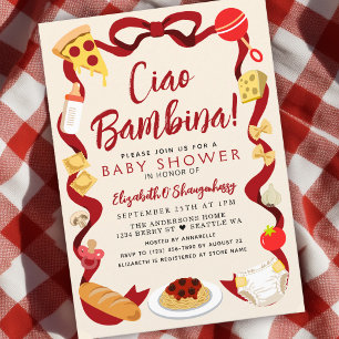 Ciao Baby Invitation de Baby Shower Italienne Fant