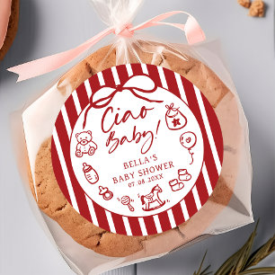 Ciao Baby Italiaans Baby shower Sticker