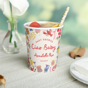 Ciao Baby Italiaans Thema Baby Shower Med Papieren Bekers