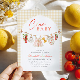 Ciao Baby Italiaanse baby shower uitnodiging