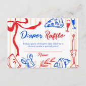 Ciao Baby Italiaanse Bambino Hand getrokken Luier Informatiekaartje (Voorkant)