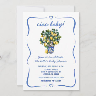 Ciao Baby Italiaanse Citroen Baby Shower Kaart