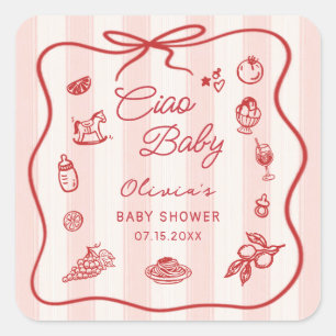 Ciao Baby Italiaanse Citroen Baby Shower Sticker