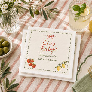 Ciao Baby Italiaanse Markt Baby Shower Servet