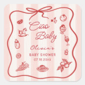 Ciao Baby Italian Lemon Baby Shower Sticker (Devant)