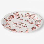 Ciao Baby Italian Themed Baby Shower Paper Plates Papieren Bordje (Gekanteld)
