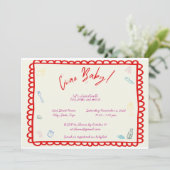 Ciao Baby Italien Thème Douche Invitation (Debout devant)