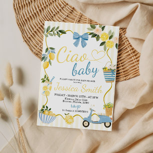 Ciao Baby Lemon Invitation de Baby Shower Italienn