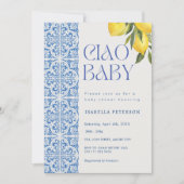 Ciao Baby Lemon Italiaans Mediterraan Baby shower Kaart (Voorkant)