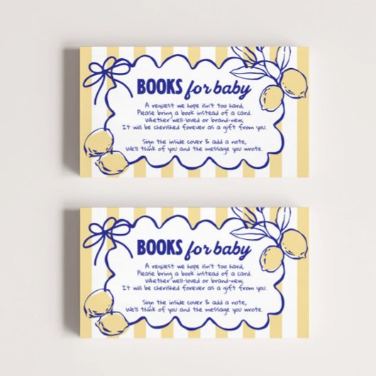 CIAO BABY Lemon Mediterrane Boeken voor Baby Informatiekaartje
