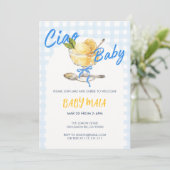 Ciao Baby Lemon Sorbet Baby shower Invitation (Debout devant)