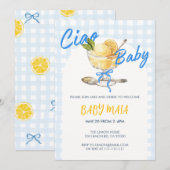 Ciao Baby Lemon Sorbet Baby shower Invitation (Devant / Derrière)