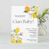 "Ciao Baby" Mooie Italiaanse citroenen en bloemen Kaart (Staand voorkant)