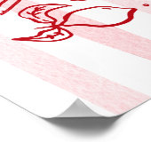 Ciao Baby Red Bow Italie Baby shower Affiche de bi (Coin)