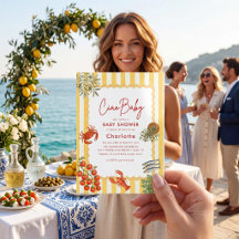 Ciao baby Seafood & Olive Baby Shower Uitnodiging