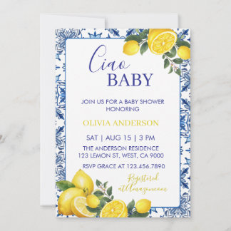Ciao Baby Shower Italiaanse Citroen Amalfi Kust Ui Kaart