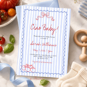 Ciao Baby Shower Italiaanse Tomaat Baby Shower Kaart