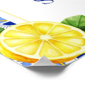 Ciao Baby shower Italien Carreaux Bleus Affiche de (Coin)