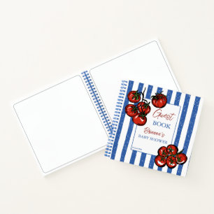 Ciao baby tomaat Italiaans baby shower gastboek Notitieboek