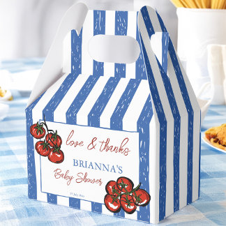 Ciao baby tomato Italian baby shower favors custom Bedankdoosjes