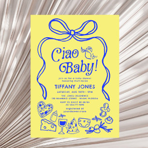 Ciao Baby Whimsical Italian Lemons Baby shower Kaart
